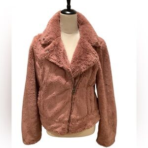 Lucky Brand Women's Teddy Jacket - Dusty Rose Size M